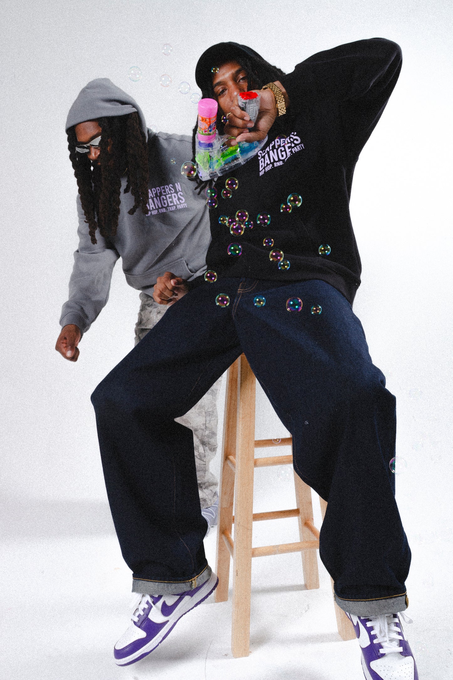 Slappers n' Bangers Black Bubble Hoodie