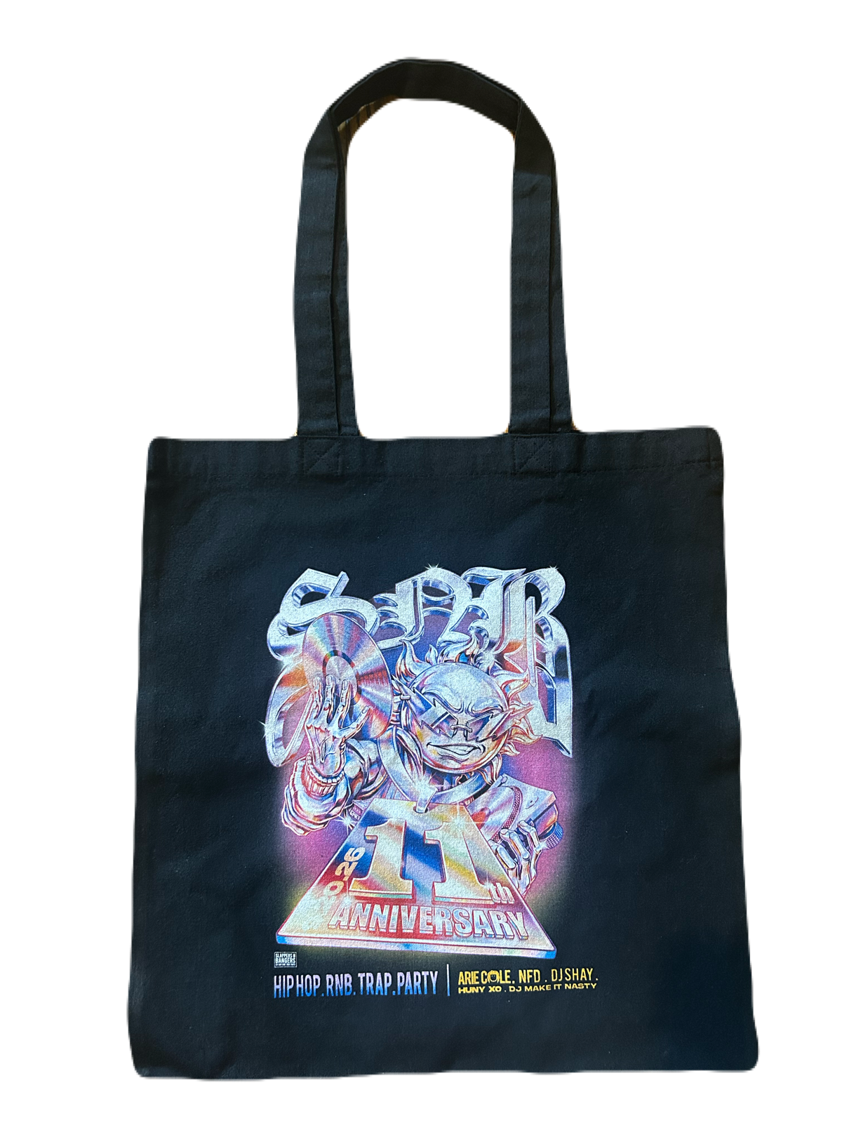 Slappers N Bangers 11th Anniversary tote bag