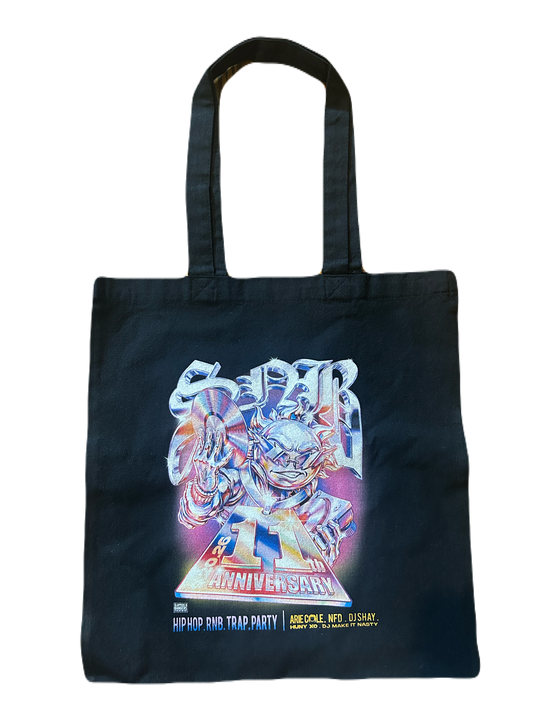 Slappers N Bangers 11th Anniversary tote bag